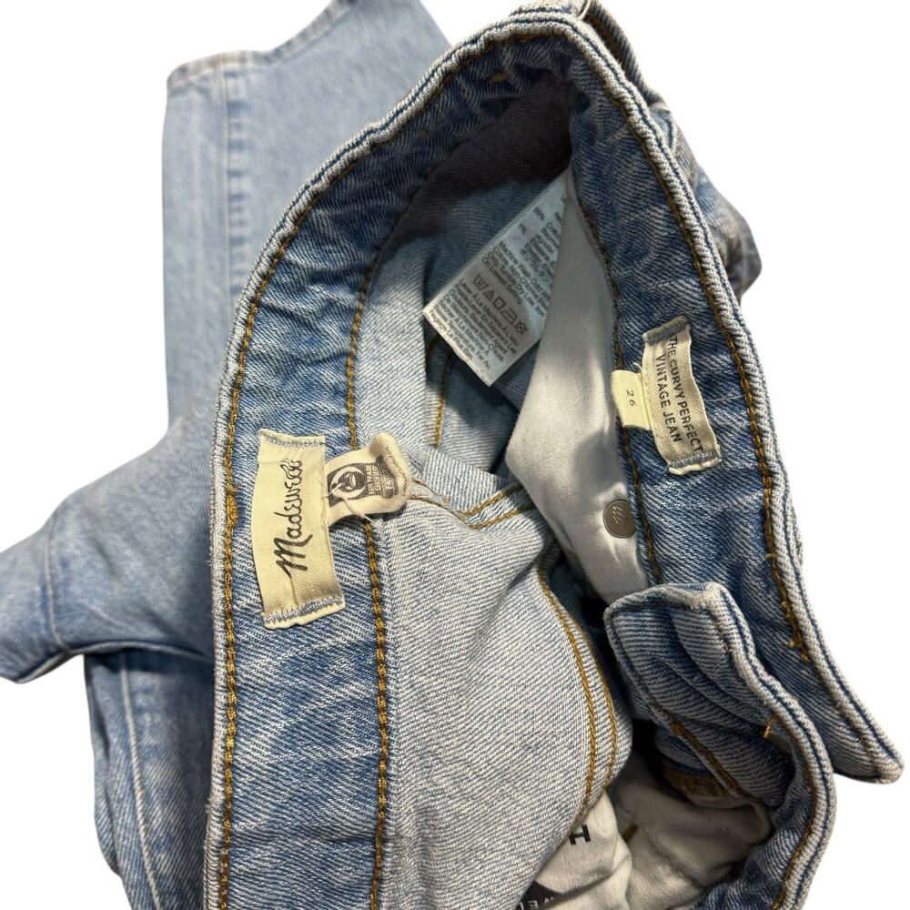 Madewell Curvy Perfect Vintage Jean 26 Blue Womens High Rise Stretch Denim mc594 - Picture 6 of 7